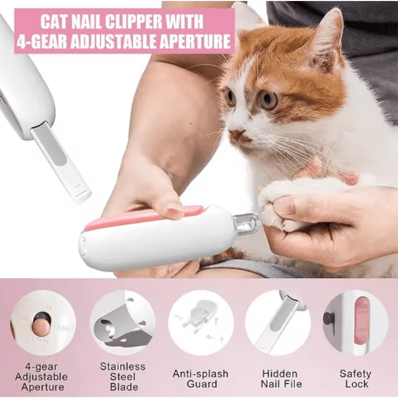 Professional Pet Nail Clipper Set Pet Nail Clipper With Adjustable Safety Guard Nail File 8