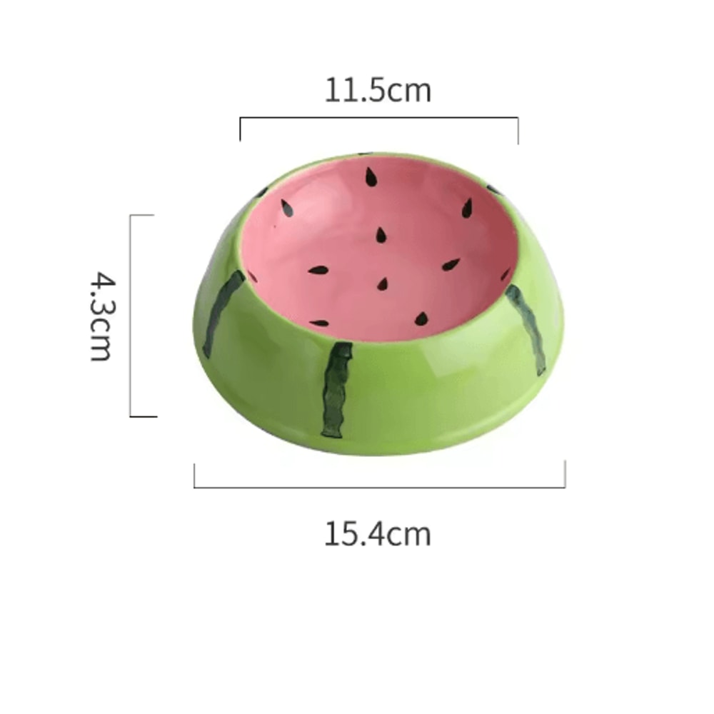 Cute Fruit Ceramic Pet Bowl Ceramic Cat Bowl In Watermelon Strawberry Designs For Cats And Small D 3