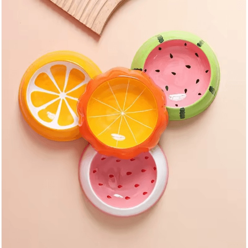 Cute Fruit Ceramic Pet Bowl Ceramic Cat Bowl In Watermelon Strawberry Designs For Cats And Small D 8