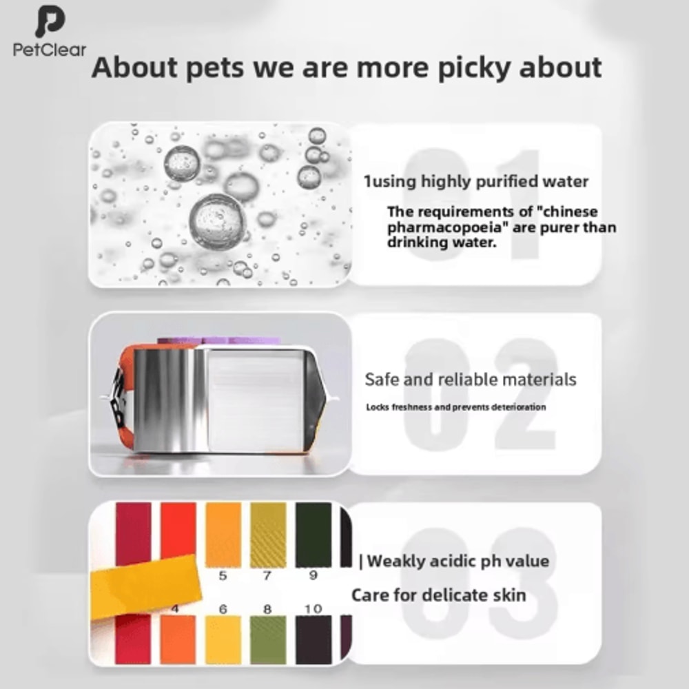 PETCLEAR Pet Eye Cleaning Wipes Pet Eye Wipes For Tear Stain Removal Gentle Daily Care 2