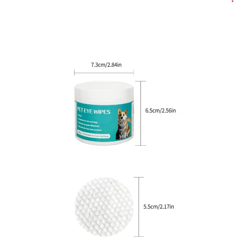 Pet Eye Cleaning Wipes Pet Eye Wipes For Tear Stain Removal Gentle Daily Eye Care 3