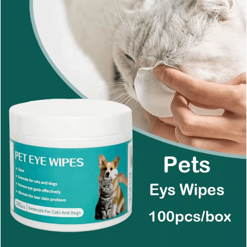 Pet Eye Cleaning Wipes Pet Eye Wipes For Tear Stain Removal Gentle Daily Eye Care 0