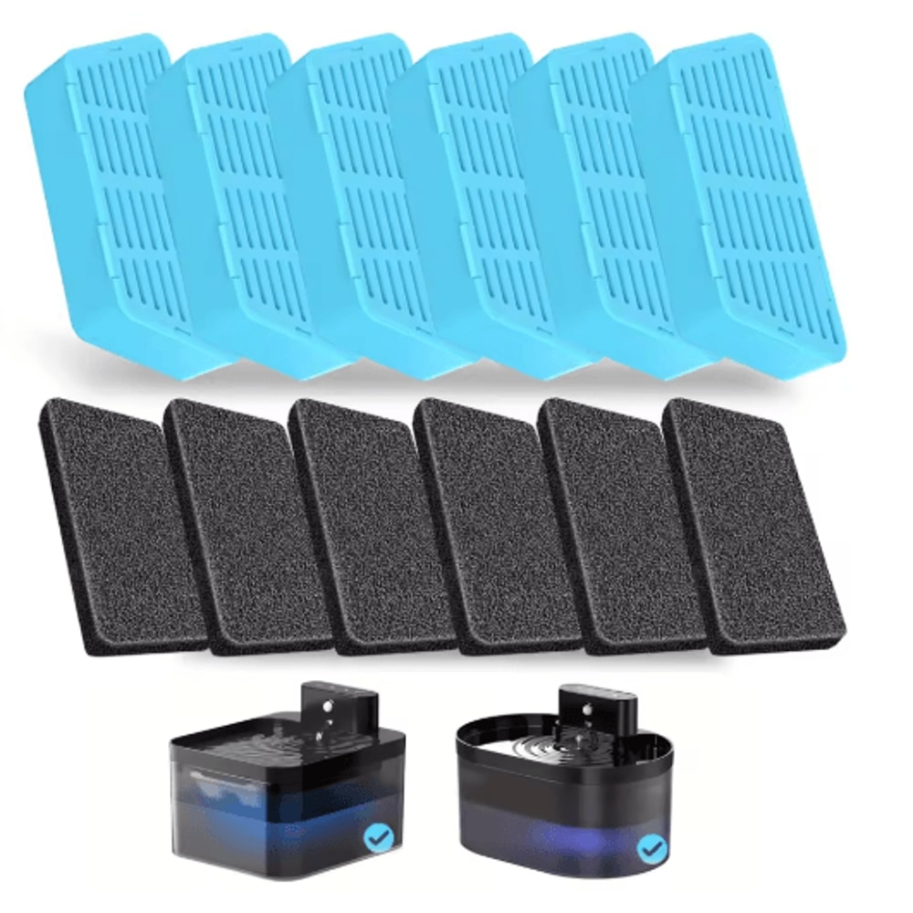 Wireless Cat Water Fountain Filter Set Cat Water Fountain Filters Sponges For 22L Automatic Pet Di 9