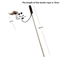 Feather BChase Interactive Cat Wand Toy With Colorful Feather Teaser 5