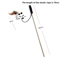 Feather BChase Interactive Cat Wand Toy With Colorful Feather Teaser 5
