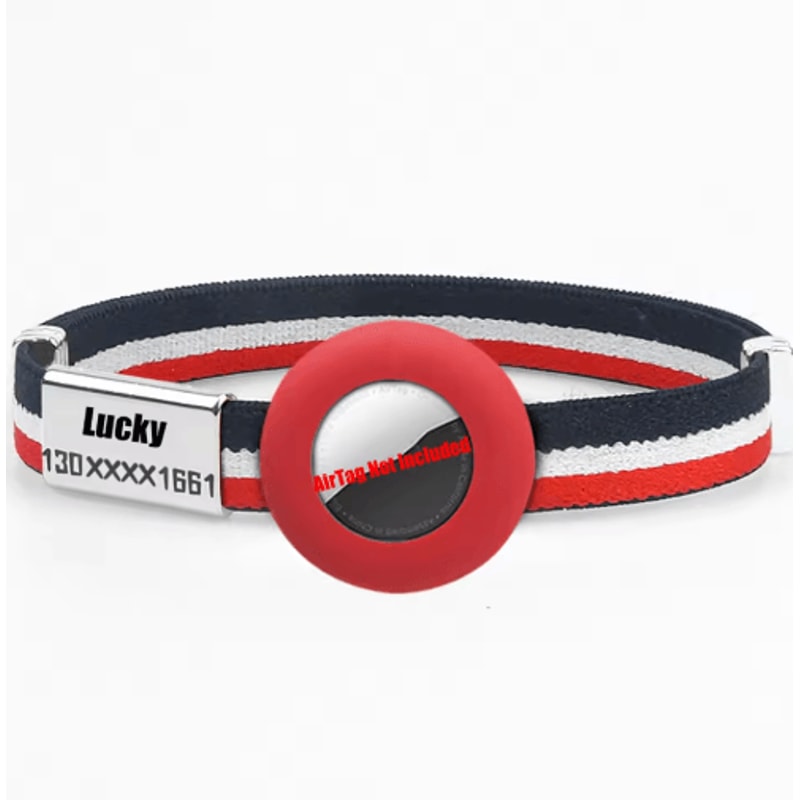 SafeTrack AirTag Cat Collar With Personalized Name Tag GPS Holder 1
