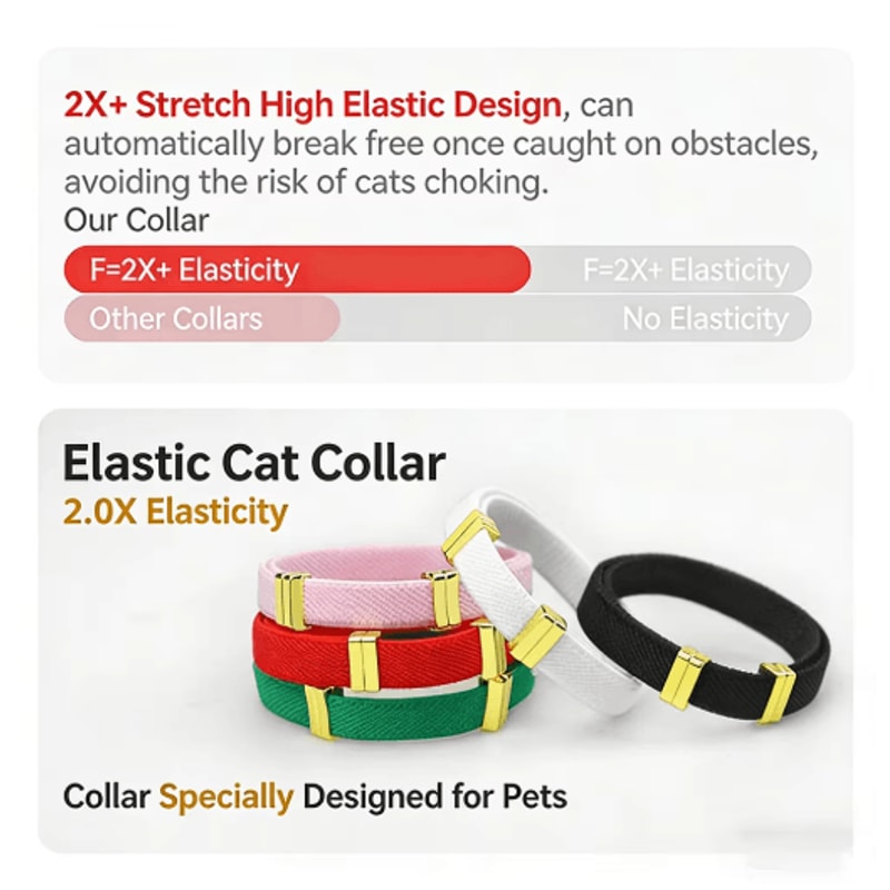 SafeTrack AirTag Cat Collar With Personalized Name Tag GPS Holder 16