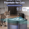 AquaSense 35L Wireless Cat Water Fountain With Motion Sensor Stainless Steel Tray 0