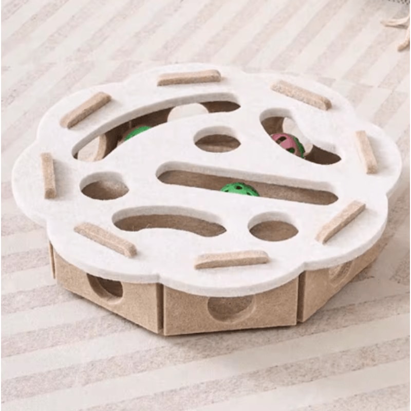 Play Tunnel Interactive Cat Maze Puzzle Toy With Bell Balls 1