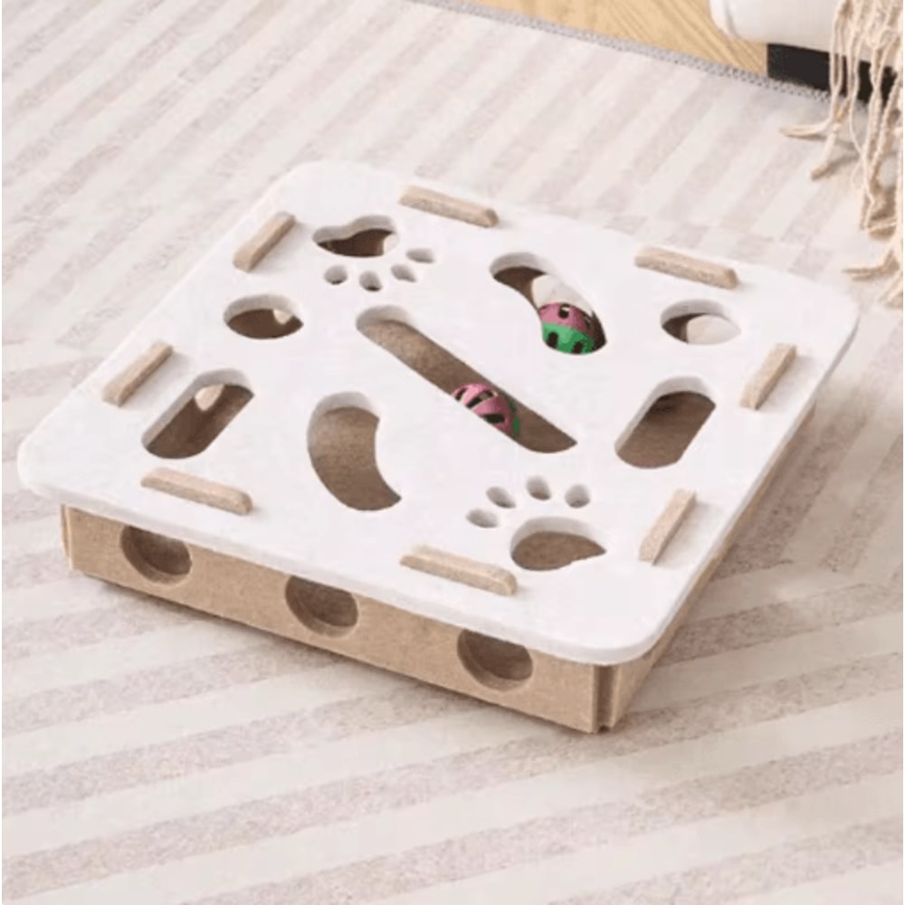Play Tunnel Interactive Cat Maze Puzzle Toy With Bell Balls 5