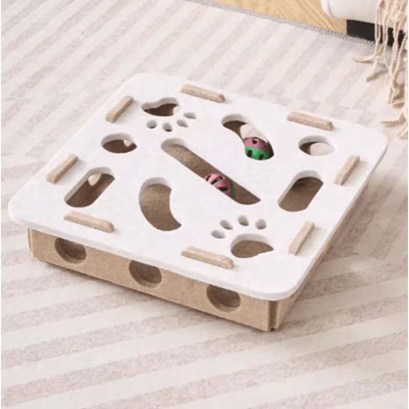 Play Tunnel Interactive Cat Maze Puzzle Toy With Bell Balls 5