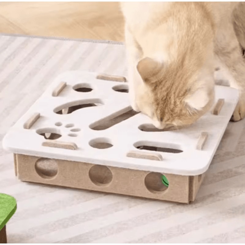 Play Tunnel Interactive Cat Maze Puzzle Toy With Bell Balls 9