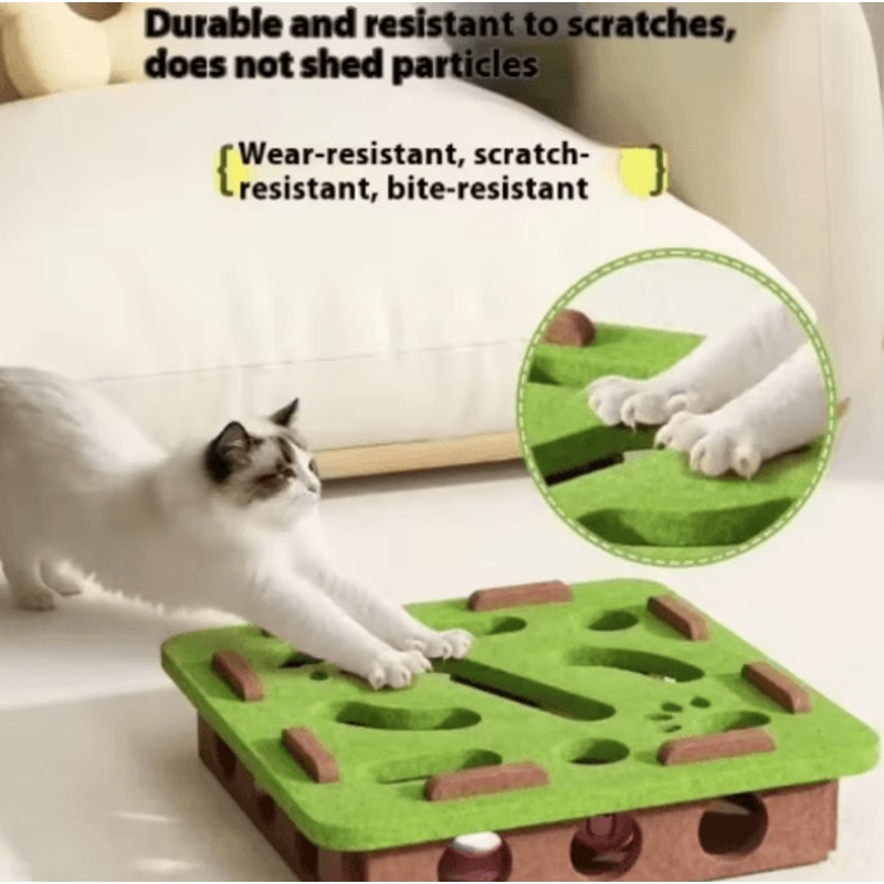 Play Tunnel Interactive Cat Maze Puzzle Toy With Bell Balls 11