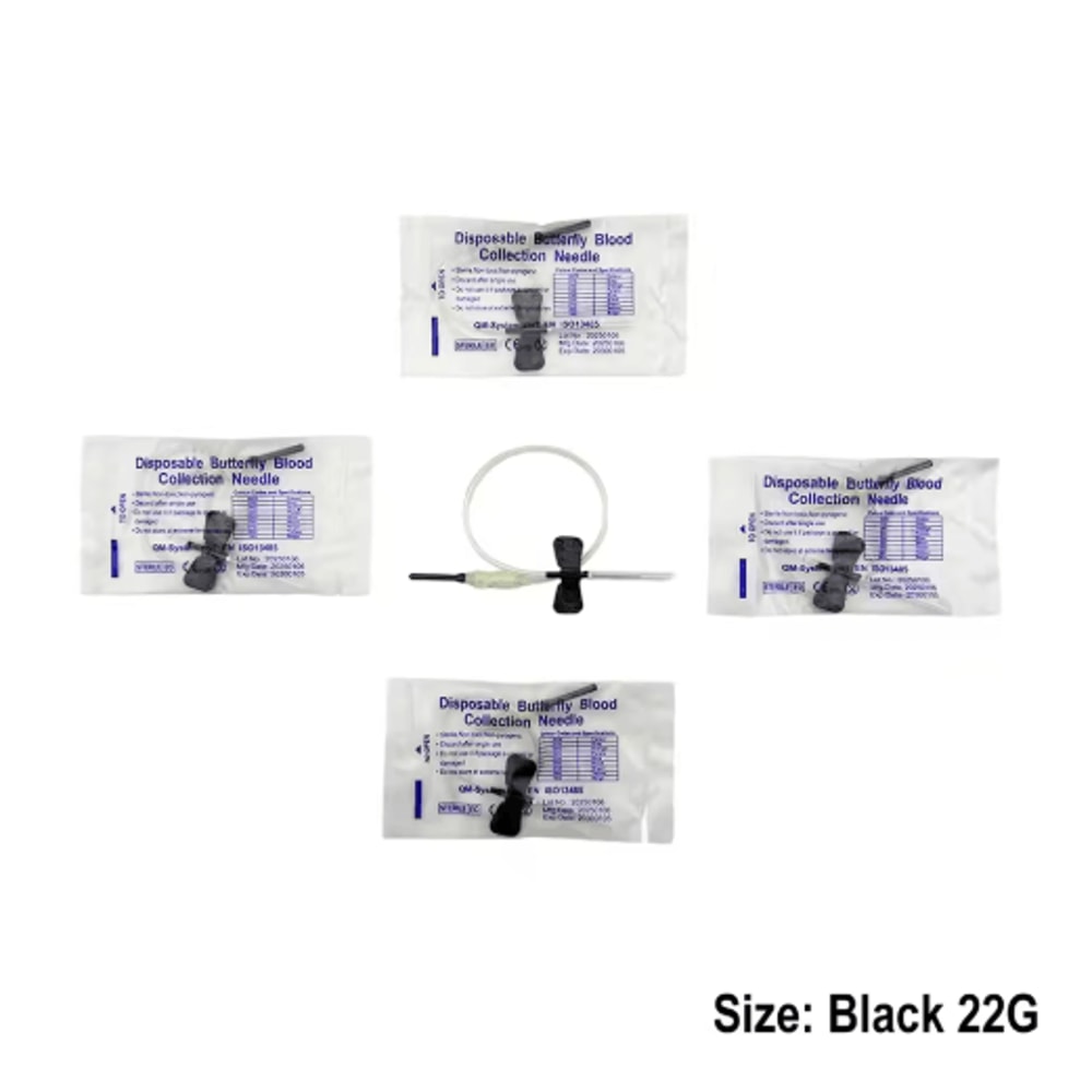 VetFlow Disposable Butterfly Blood Collection Needles For Cats Dogs Small Animals 10