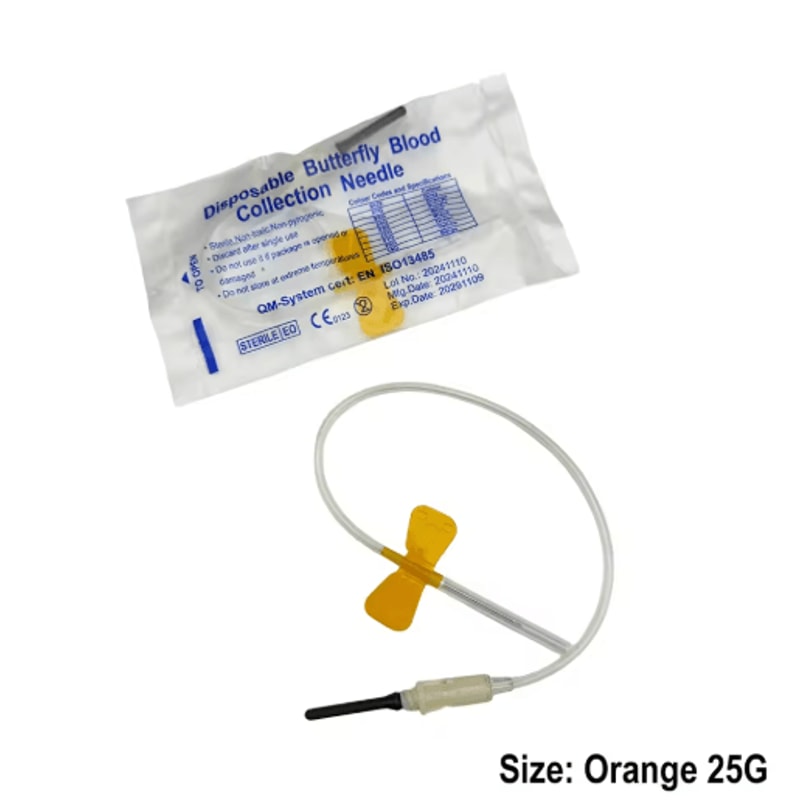 VetFlow Disposable Butterfly Blood Collection Needles For Cats Dogs Small Animals 5