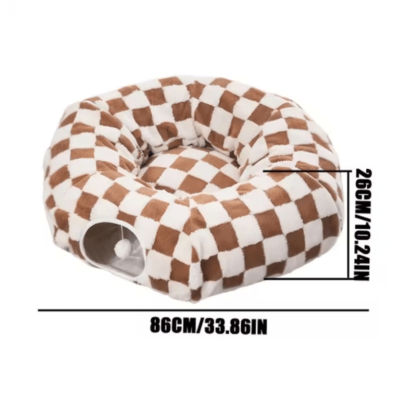 CozyTunnel Interactive Cat Tunnel Bed With Washable Cave Design 1