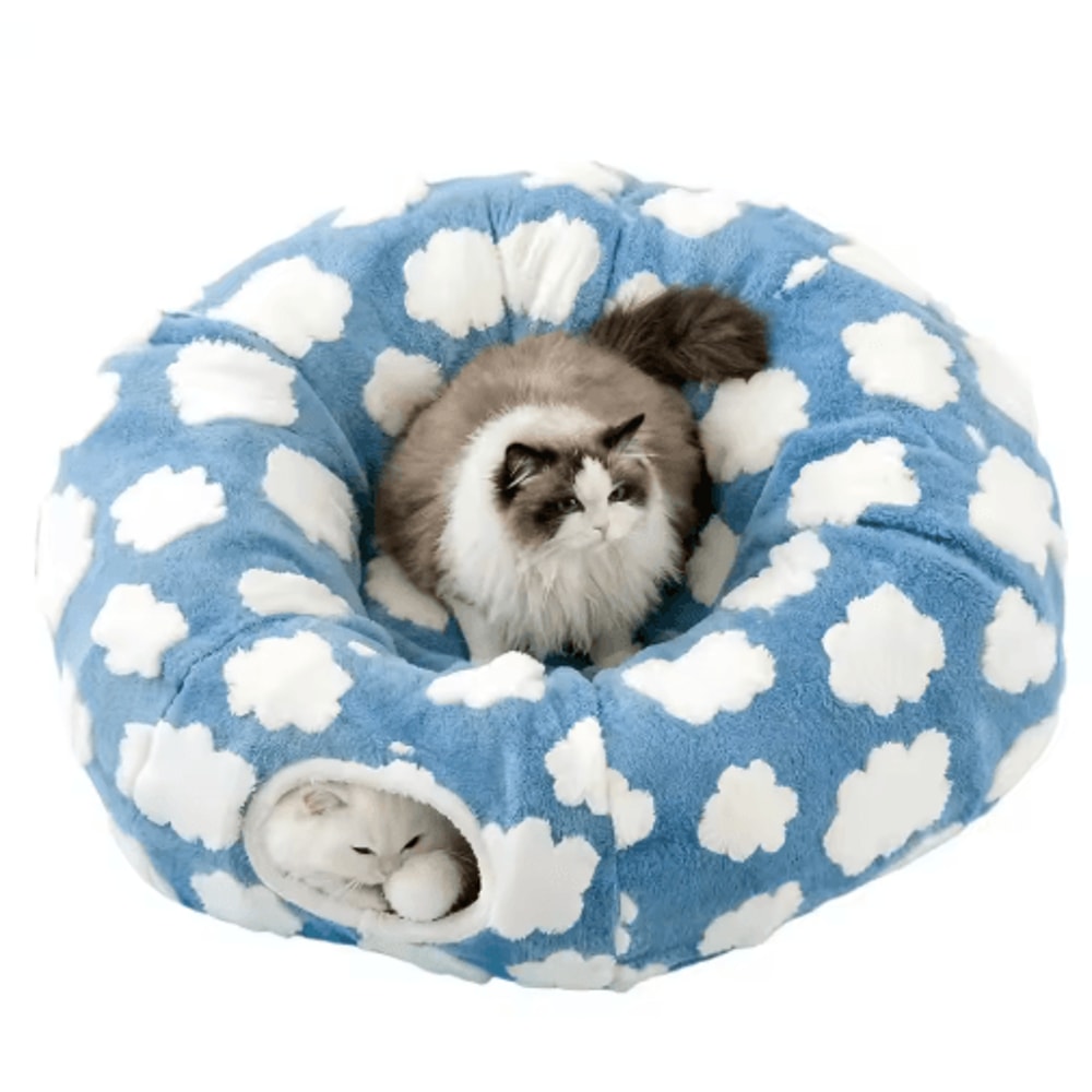 CozyTunnel Interactive Cat Tunnel Bed With Washable Cave Design 2