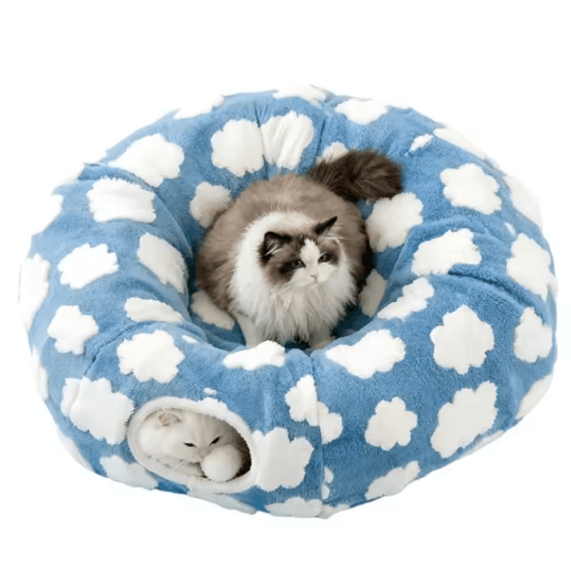 CozyTunnel Interactive Cat Tunnel Bed With Washable Cave Design 2