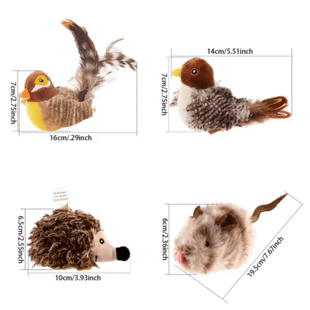 ChirpyPaws Interactive Sound Bird Cat Toy With Feather Teaser 5