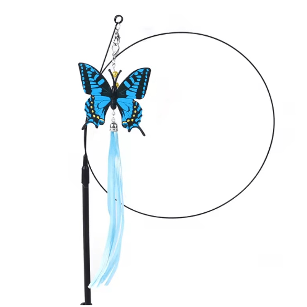 Feather Fly Suction Cup Bird Teaser Wand Toy For Cats 2