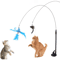 Feather Fly Suction Cup Bird Teaser Wand Toy For Cats 7