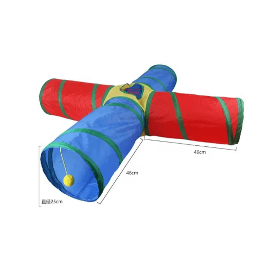 Rainbow Hide Collapsible Cat Tunnel Toy For Indoor Cats 14