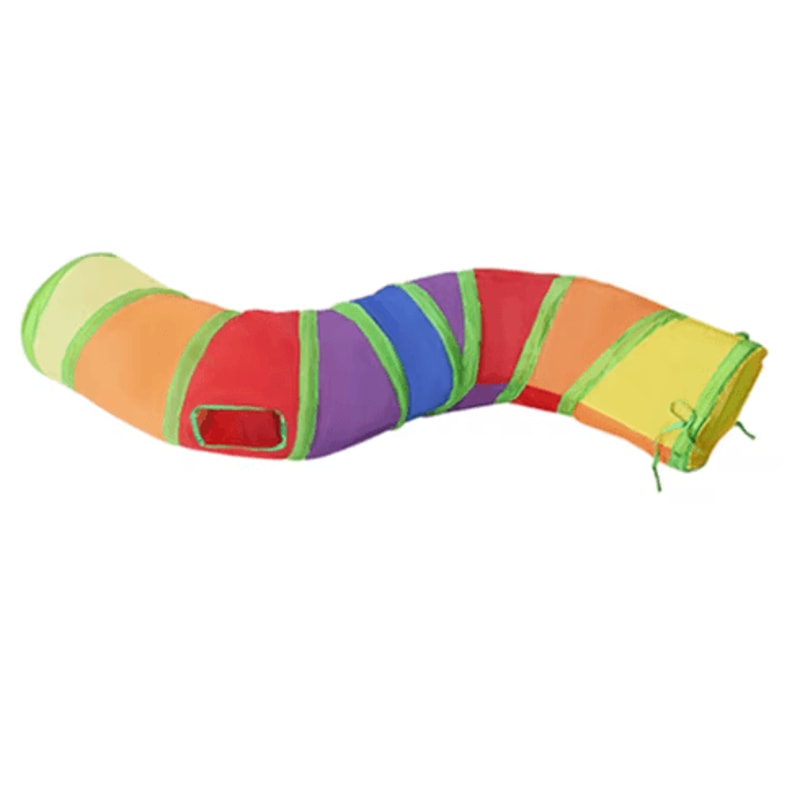 Rainbow Hide Collapsible Cat Tunnel Toy For Indoor Cats 19