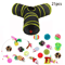 Rainbow Hide Collapsible Cat Tunnel Toy For Indoor Cats 6
