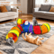 Rainbow Hide Collapsible Cat Tunnel Toy For Indoor Cats 0