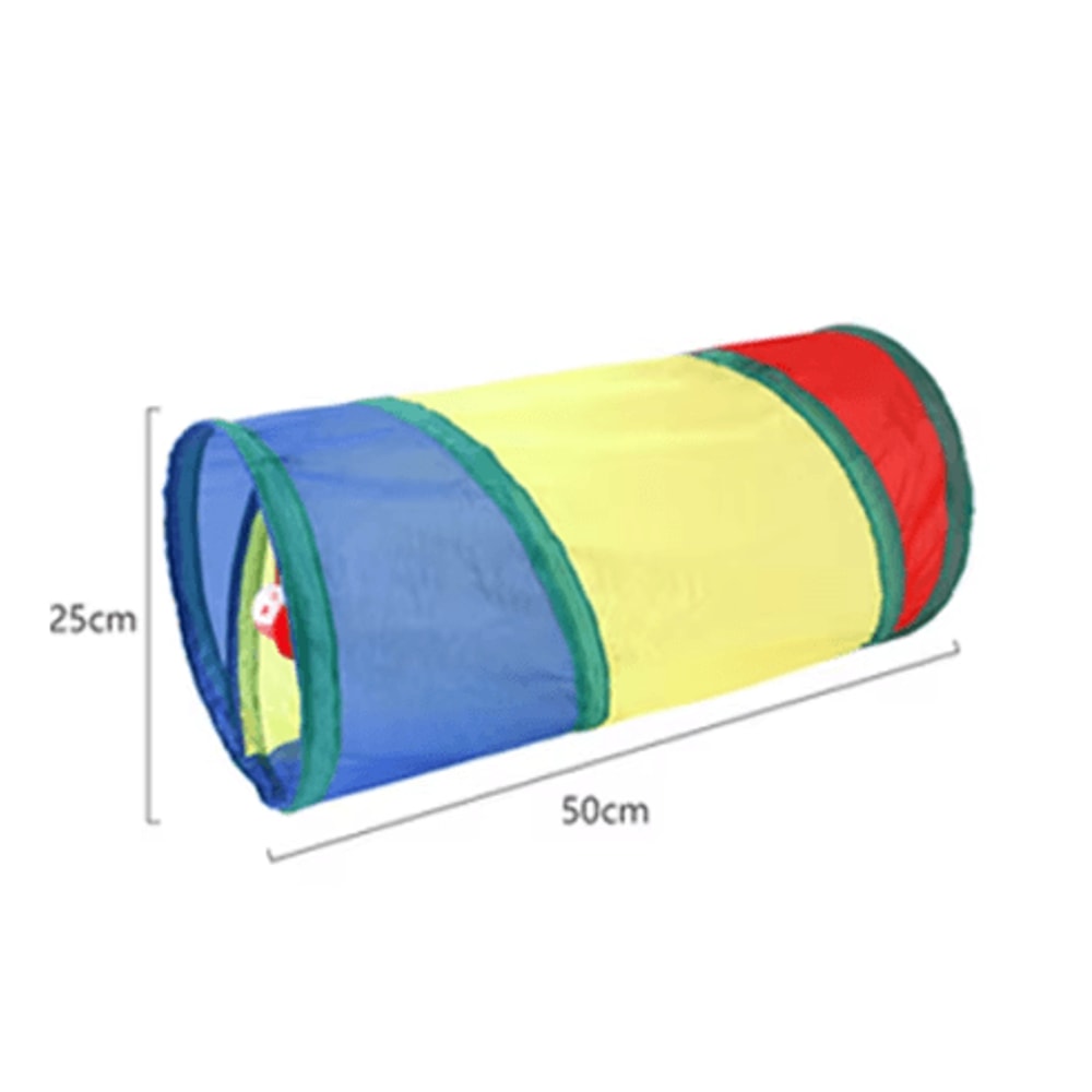 Rainbow Hide Collapsible Cat Tunnel Toy For Indoor Cats 24