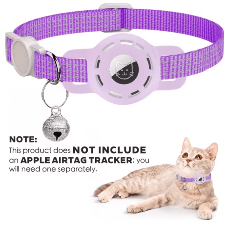 SafeTrack Reflective AirTag Pet Collar With Breakaway Safety Buckle 3