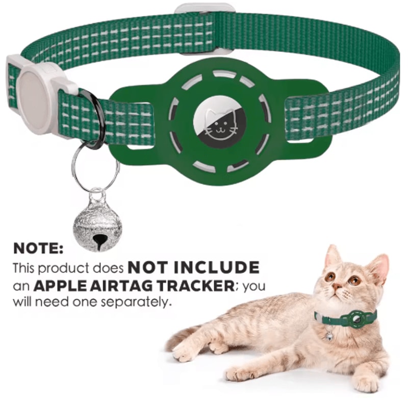 SafeTrack Reflective AirTag Pet Collar With Breakaway Safety Buckle 7