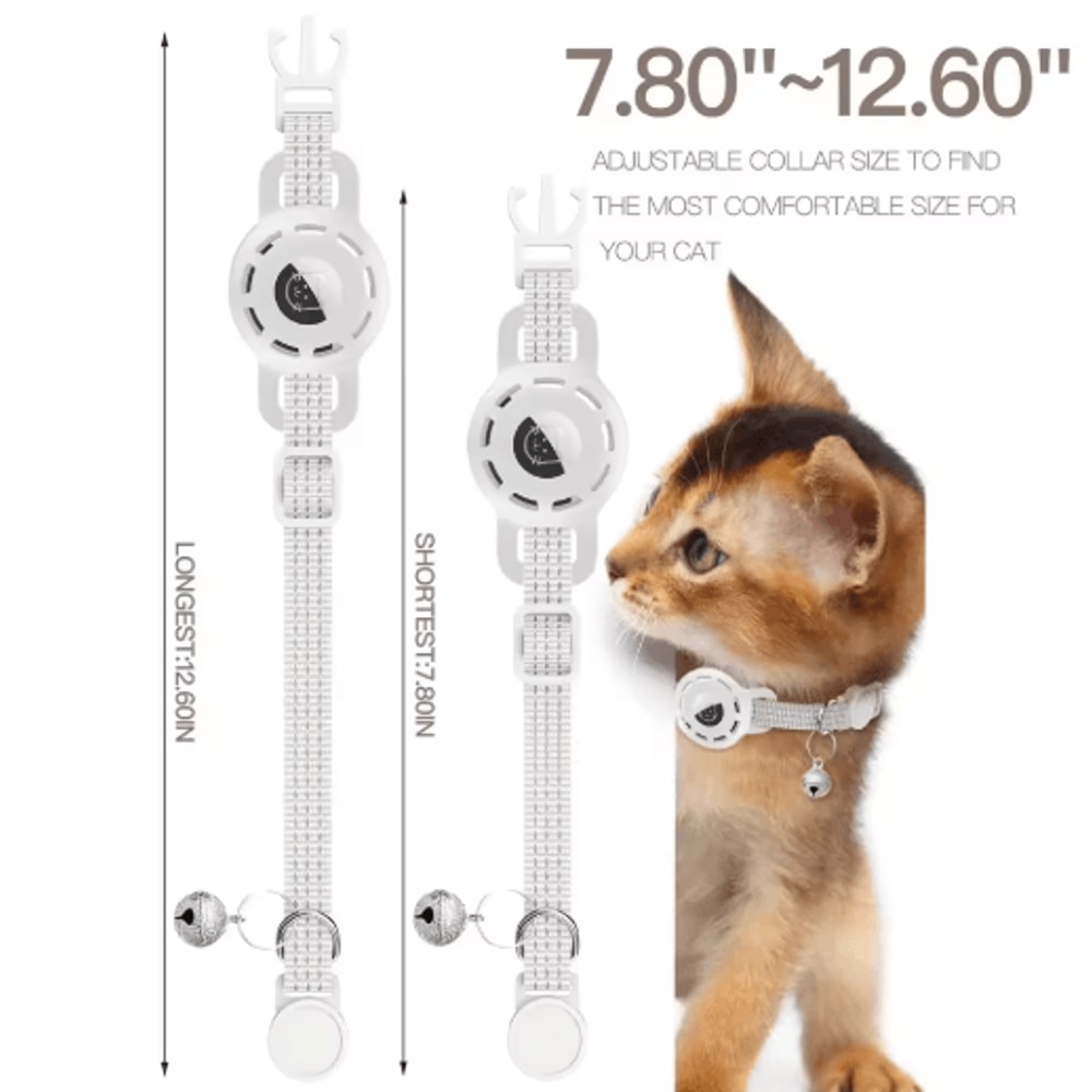 SafeTrack Reflective AirTag Pet Collar With Breakaway Safety Buckle 15