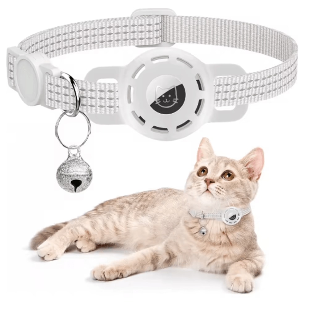 SafeTrack Reflective AirTag Pet Collar With Breakaway Safety Buckle 0
