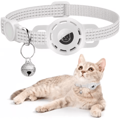 safetrack reflective airtag pet collar with breakaway safety buckle