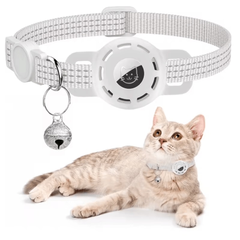 SafeTrack Reflective AirTag Pet Collar With Breakaway Safety Buckle 0