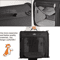 Wakytu 2in1 Foldable Double Pet Carrier For Cats And Dogs 6
