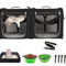 Wakytu 2in1 Foldable Double Pet Carrier For Cats And Dogs 0
