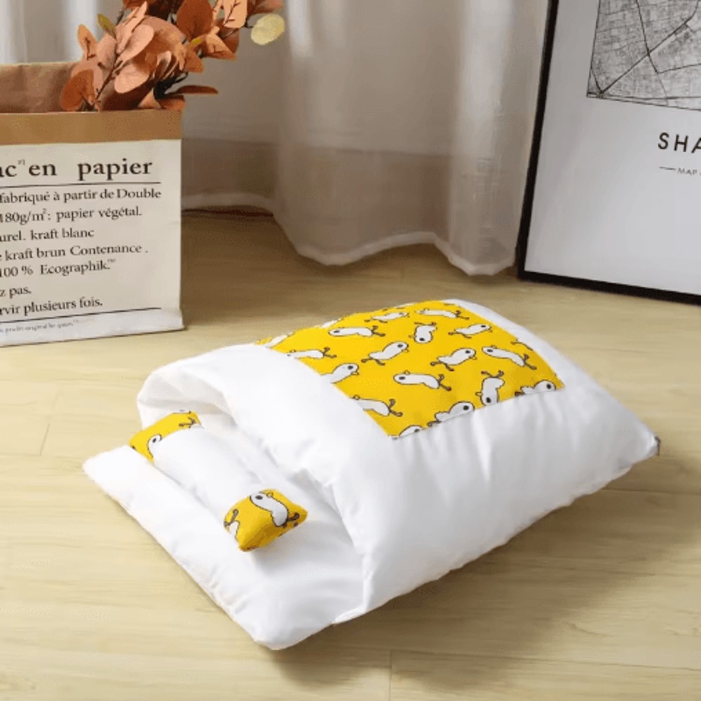 CozyPaws Kawaii Removable Cat Cave Bed For Cats And Small Dogs 2