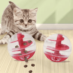 smarttreat interactive cat food puzzle ball for slow feeding & enrichment