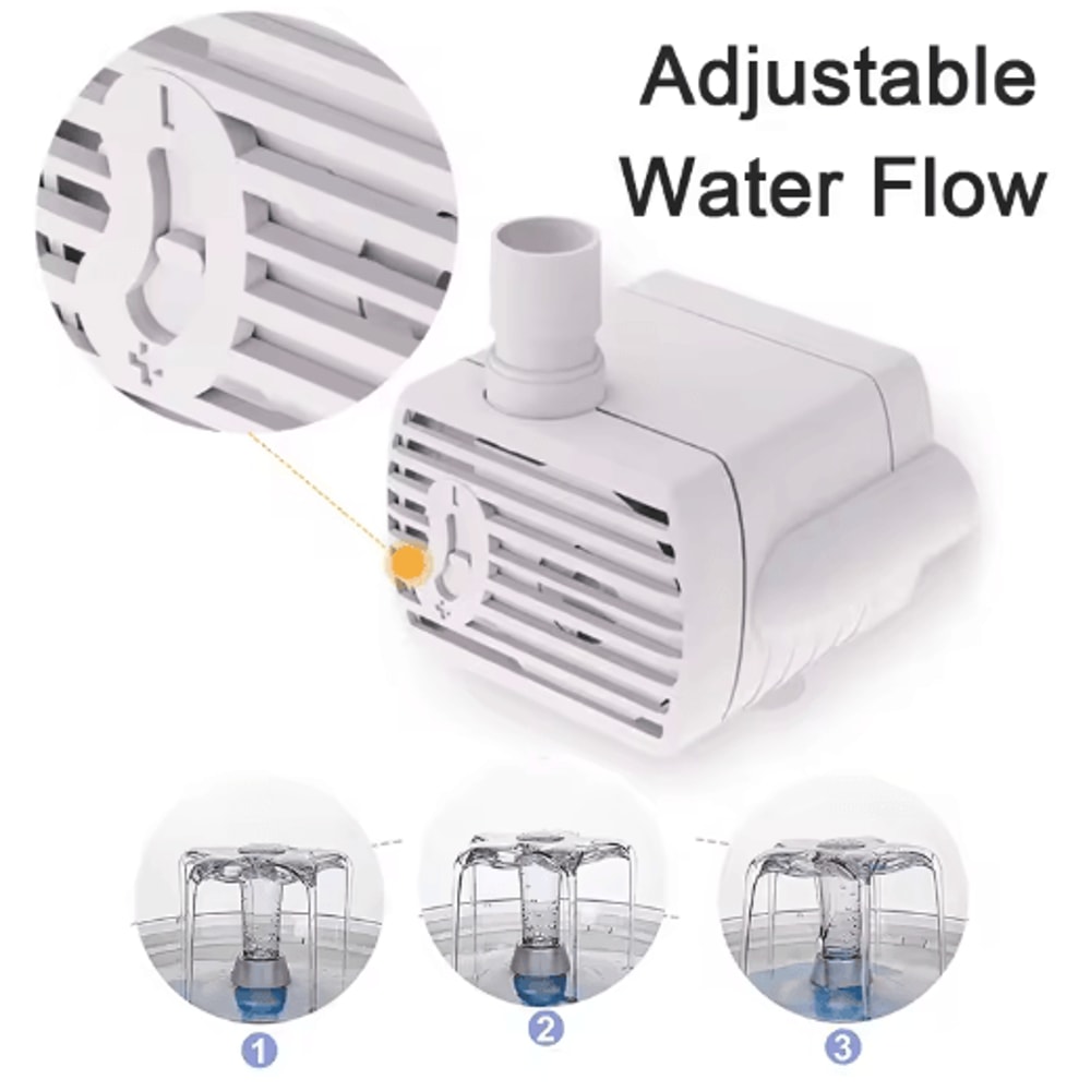 AquaFlow USB Replacement Water Pump For Pet Water Fountains 5