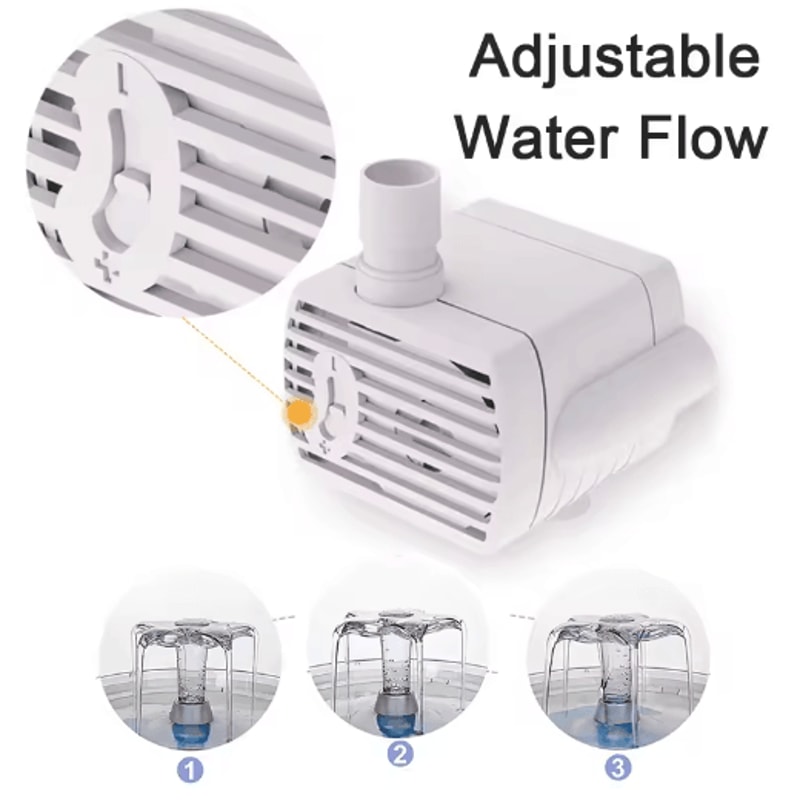 AquaFlow USB Replacement Water Pump For Pet Water Fountains 5