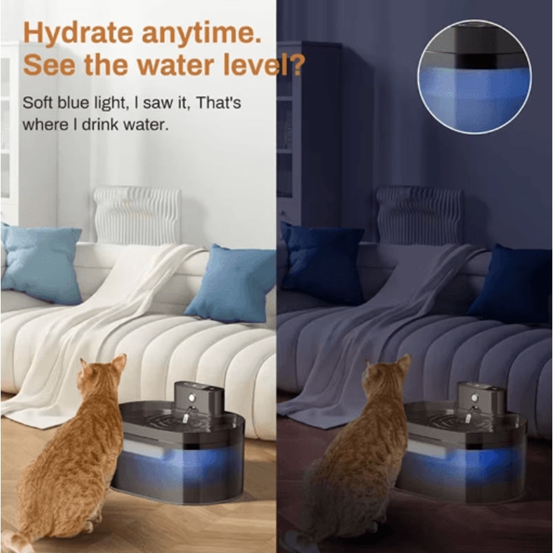 AquaSense 22L Wireless Automatic Pet Water Fountain With Infrared Sensor 8