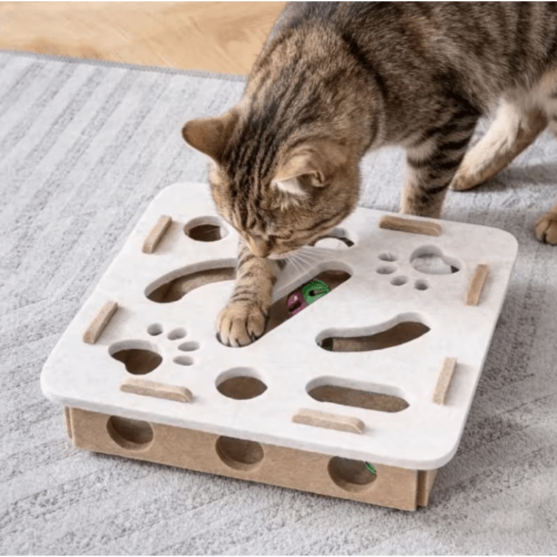 HuntBox Interactive Felt Tunnel Puzzle Toy For Indoor Cats 10