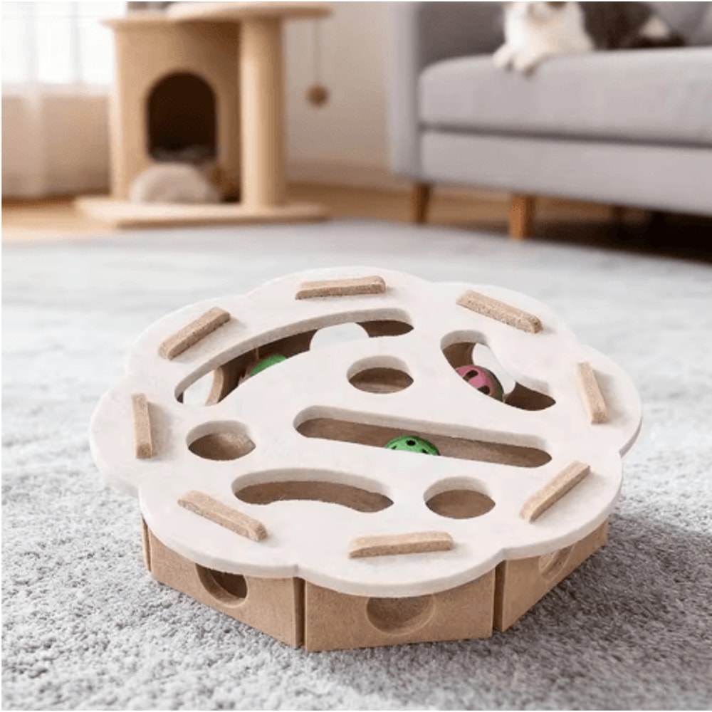 HuntBox Interactive Felt Tunnel Puzzle Toy For Indoor Cats 3