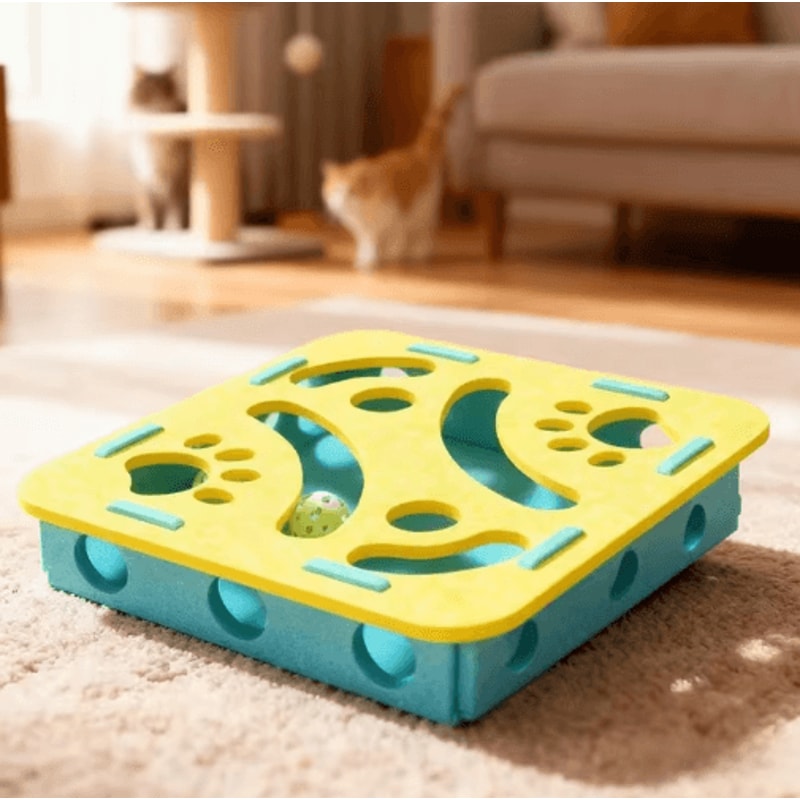 HuntBox Interactive Felt Tunnel Puzzle Toy For Indoor Cats 8