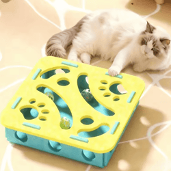 huntbox interactive felt tunnel puzzle toy for indoor cats