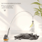DragonTotoro 360 Rotating Cat Teaser Wand With Bell Fish Head Toy 0