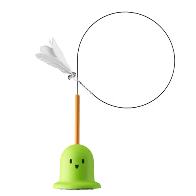FeatherFlex Suction Cup Cat Teaser Wand With Bell BiteResistant Design 1