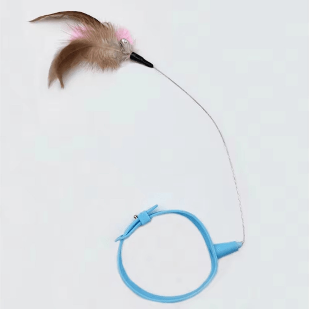 FeatherFlex Suction Cup Cat Teaser Wand With Bell BiteResistant Design 4